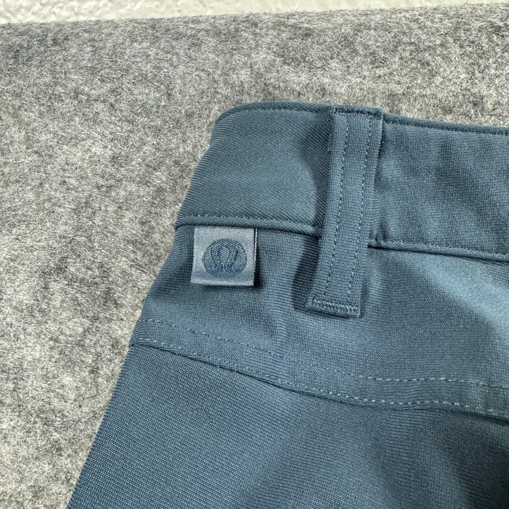 Lululemon ABC Pant Men 32 Iron Blue Slim Fit Warpstreme Tapered 5-Pocket Casual